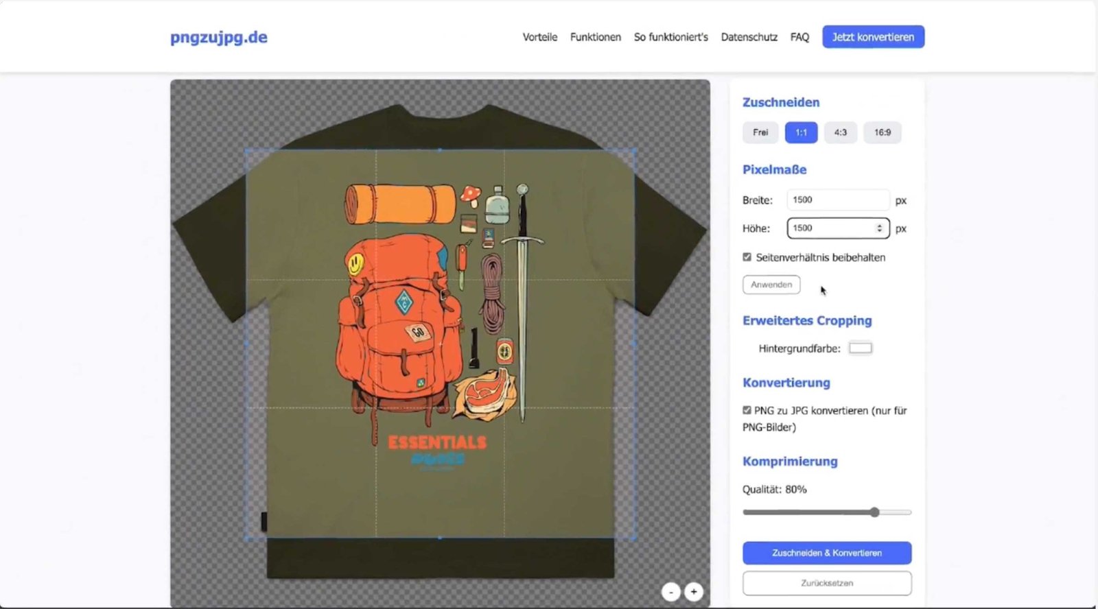 PNG zu JPG Konverter Hero Banner